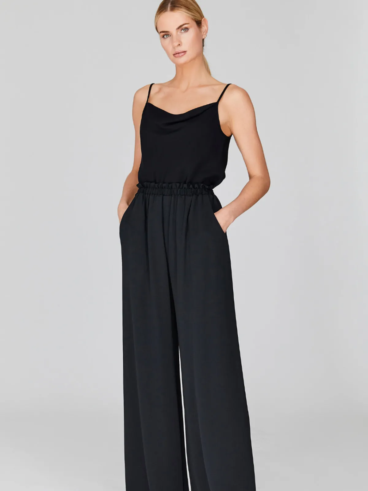 Mi Jong Lee Silk Georgette Pajama Pants with Elastic Waist