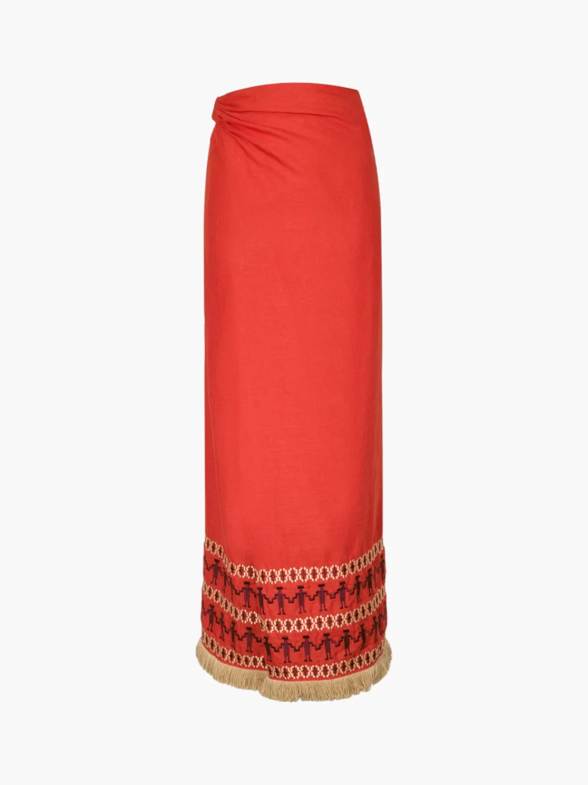 Juan de Dios Guainia Linen Midi Skirt