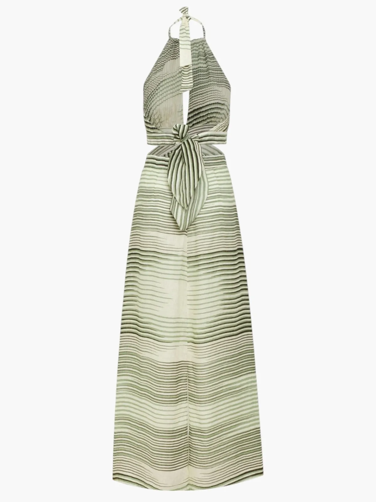 Juan de Dios San Agustin Pleated Linen Midi Dress