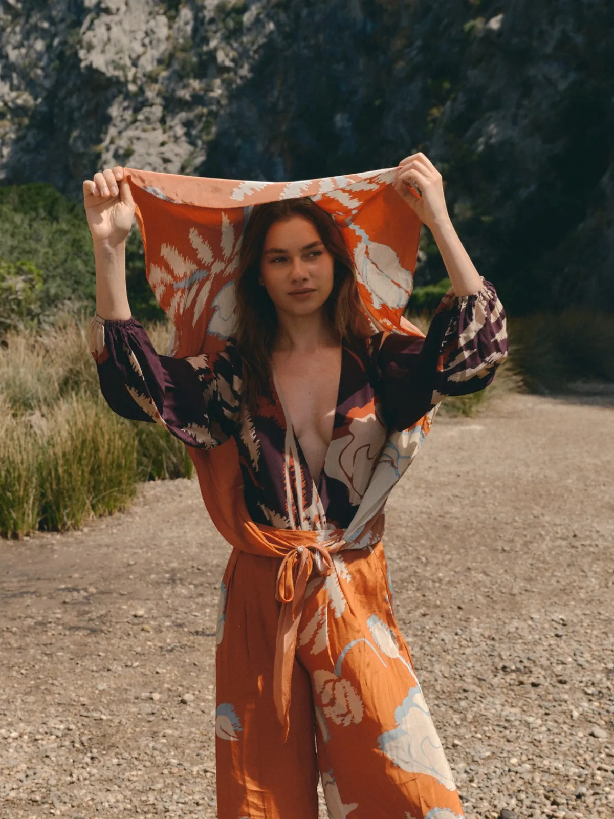 Juan de Dios La Bamba Crepe Chine Pants