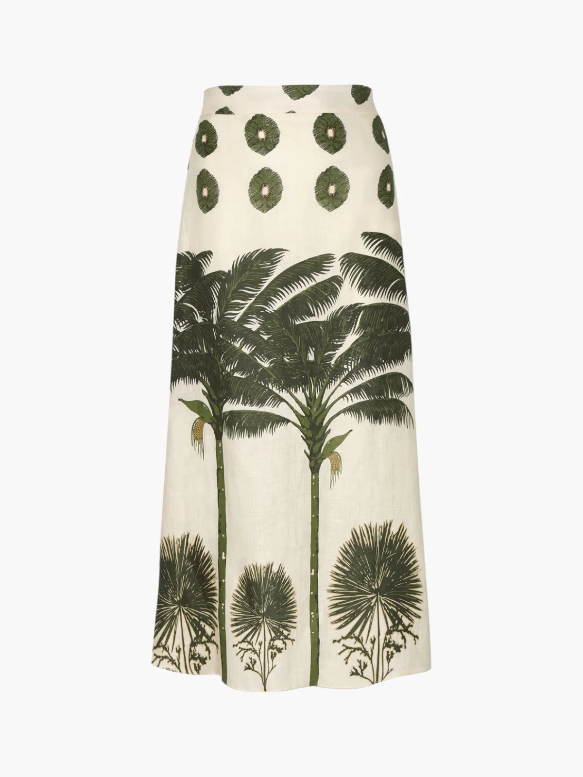Juan de Dios Beatrice Linen Midi Skirt
