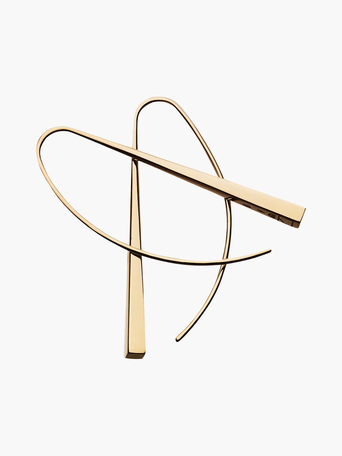 TEJEN Gold Arc Earrings