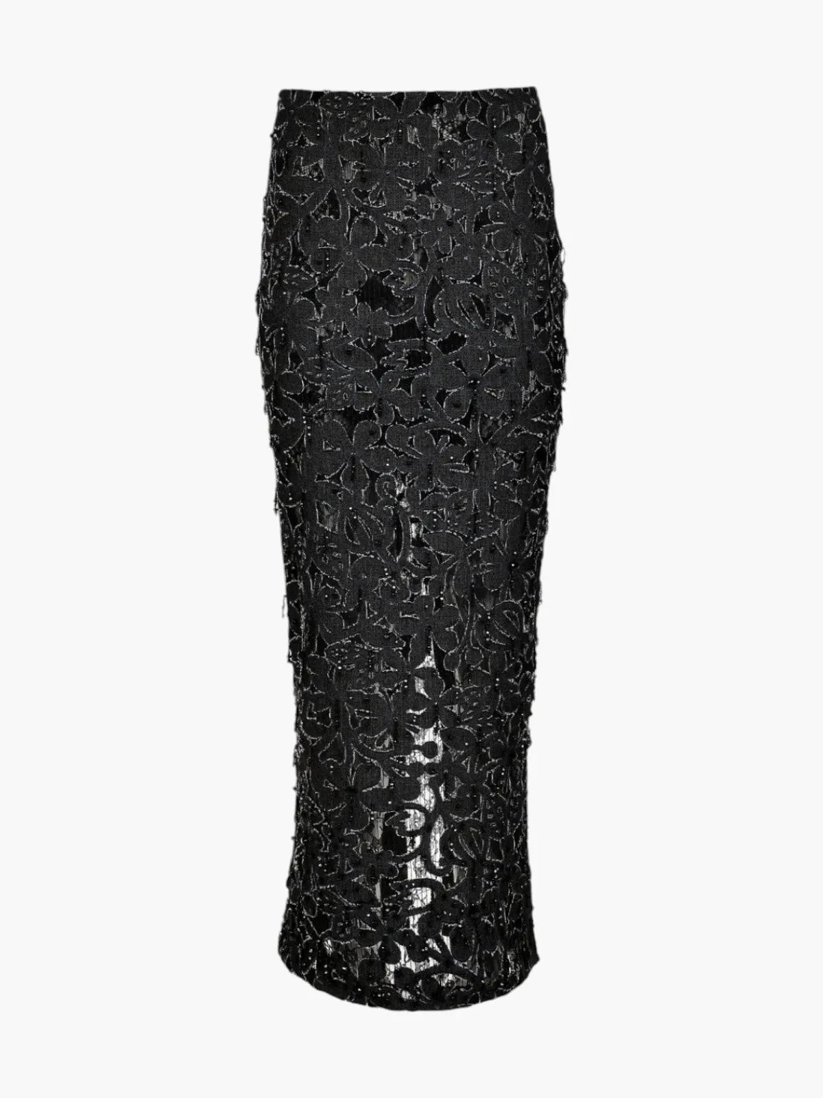 Francesca Miranda Chloe Maxi Lace Denim Skirt