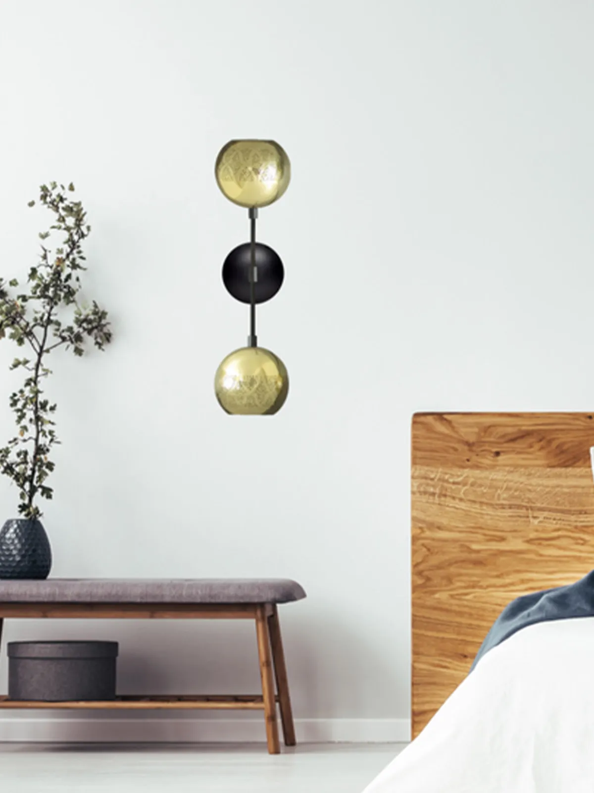 Dounia Nur Reversed Wall Sconce Dual Globe