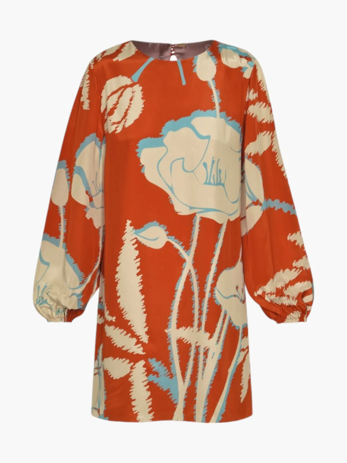 Juan de Dios Lisboa Crepe Chine Mini Dress