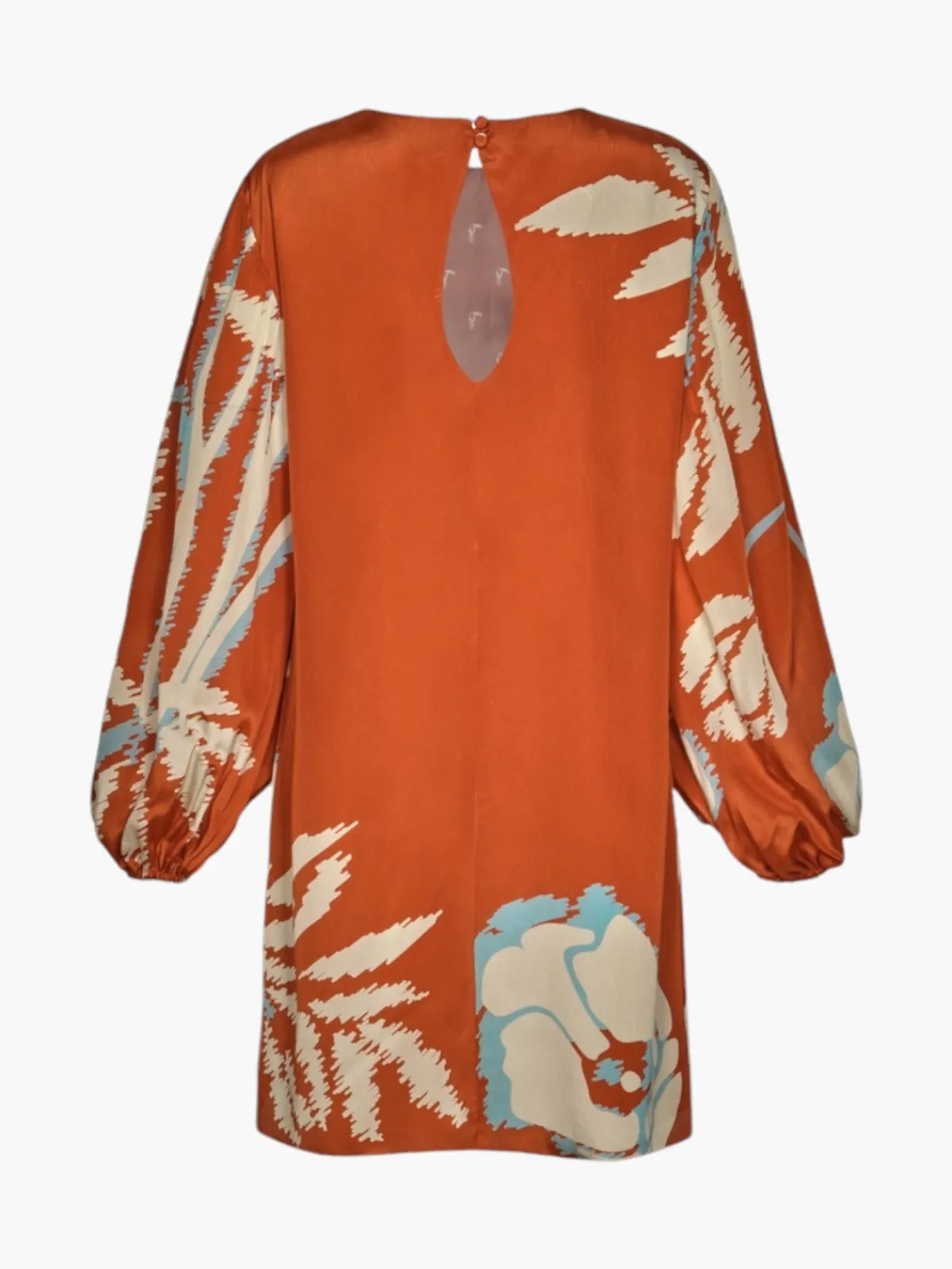 Juan de Dios Lisboa Crepe Chine Mini Dress