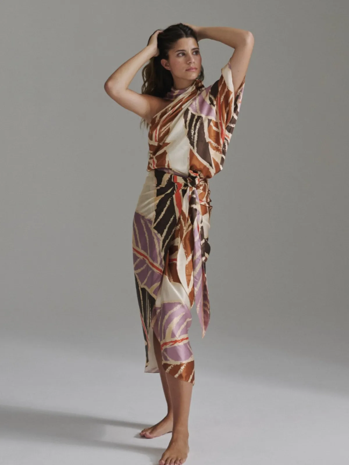 Juan de Dios Chiminango Satin Silk Blouse