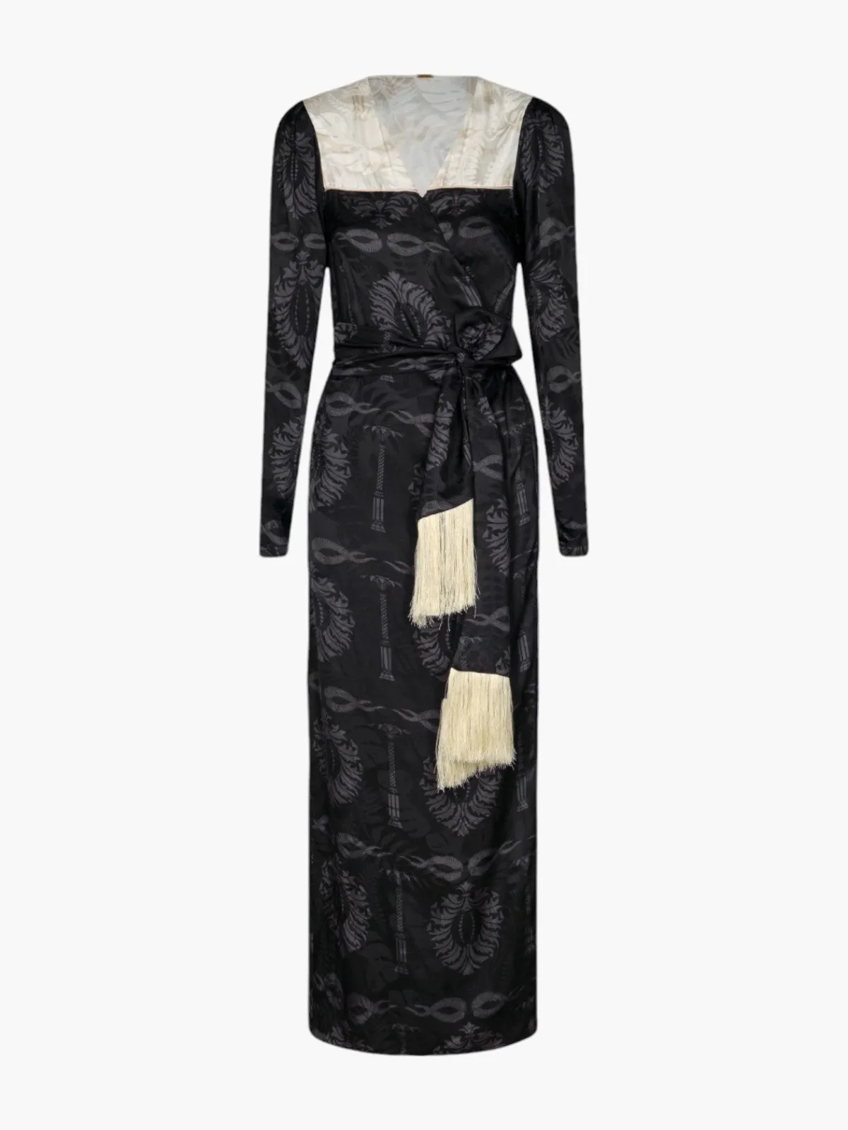 Juan de Dios Obregon Silk Jacquard Maxi Dress